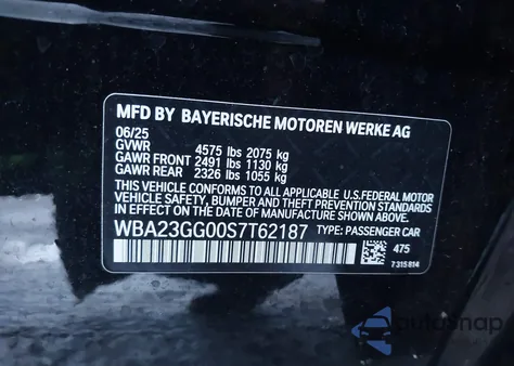 2025 BMW 228 Gran Coupe xDrive из США, поврежденный, VIN WBA23GG00S7T62187